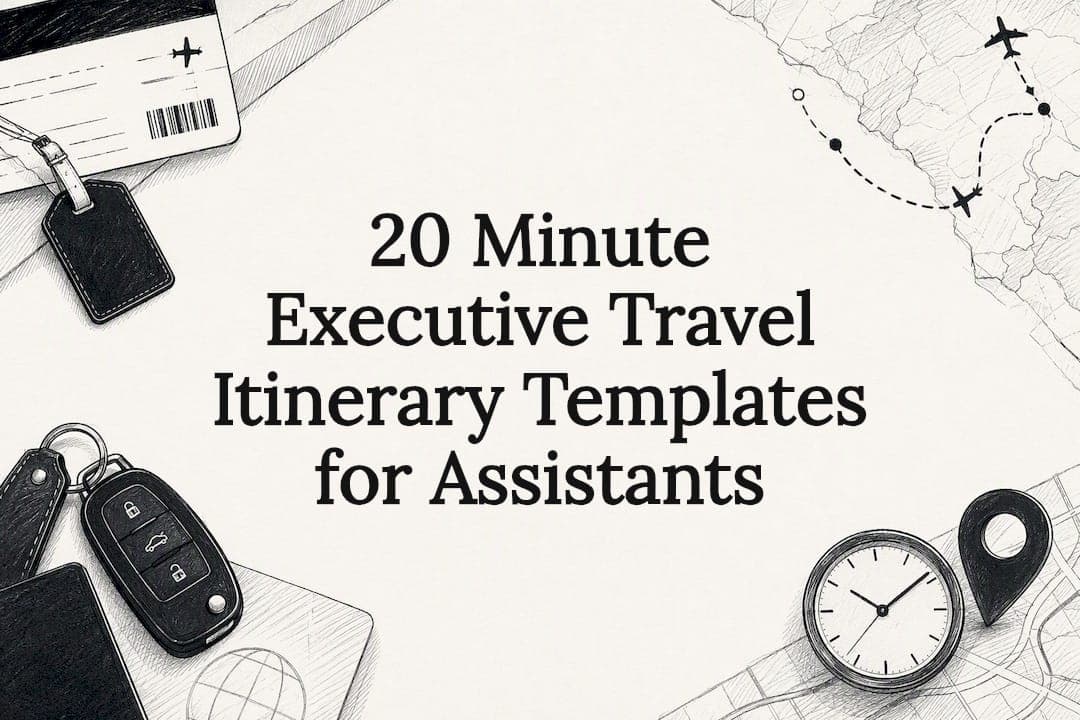 20 Minute Executive Travel Itinerary Templates for Assistants